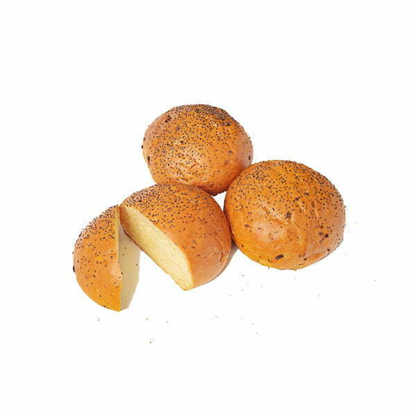 4" Onion Brioche Burger Bun With Poppyseeds - 10 per pack