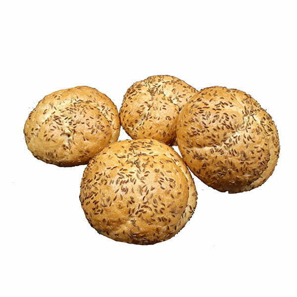 4" Kaiser Roll With Caraway Seeds on Top - 10 per pack