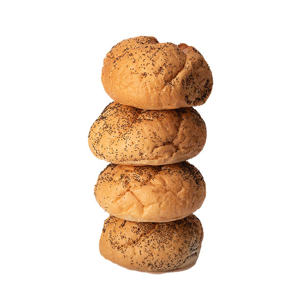 4" Kaiser Roll  With Poppyseeds - 10 per pack