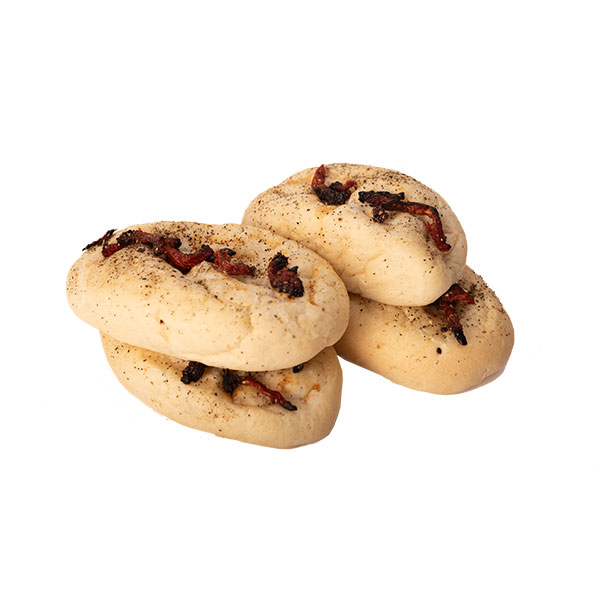 Oval Focaccia Roll 4" With Sun Dried Tomato - 10 per pack