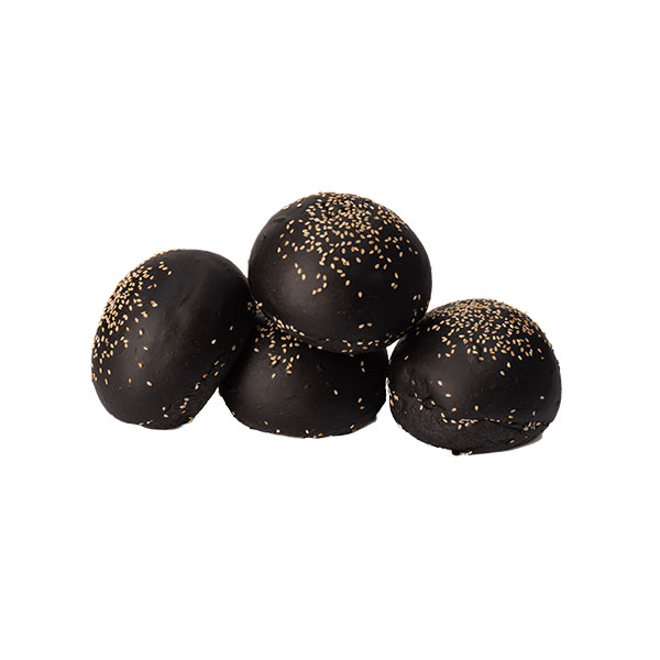 Soft Squid Ink Portuguese Bun 4" - 10 per pack